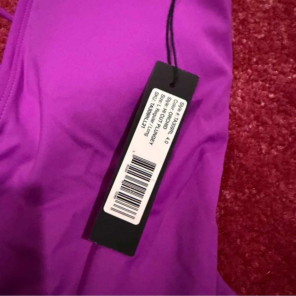 Orchid Plungey High Cut One Piece Swimsuit - Picture 3 of 6